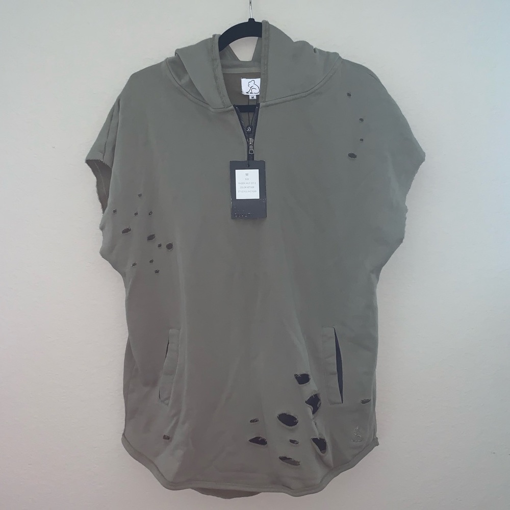 Kuwalla Tee Ripped Cropped Hoodie